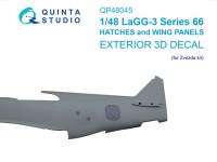 Quinta studio QP48045 Люки, панели и накладки для ЛаГГ-3 66 серии (Звезда) 1/48