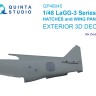 Quinta studio QP48045 Люки, панели и накладки для ЛаГГ-3 66 серии (Звезда) 1/48