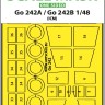 Art Scale 200-M48214 Gotha Go-242A / Go-242B wheels and canopy frame paint mask (outside only) 1/48