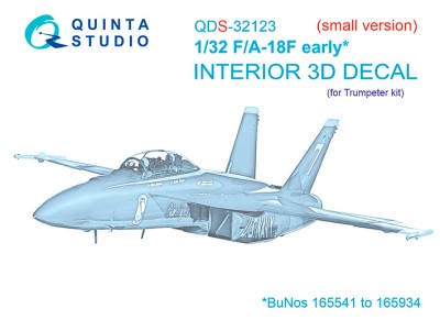 Quinta Studio QDS-32123 F/A-18F early (Trumpeter) (малая версия) 1/32