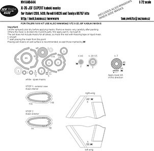 New Ware NWA-M0444 1/72 Mask X-35 JSF EXPERT (ITAL/REV/TAM)