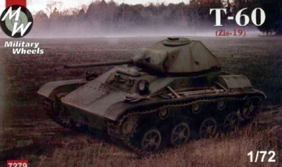 Military Wheels MW7279 Танк Т-60 с пушкой ЗиС-19 1:72