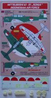 Kora Model DEC72232 Mitsubishi Ki-51 'SONIA' Indonesian AF декали декали 1/72
