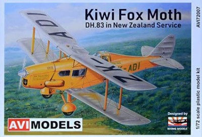 AviPrint 72007 1/72 DH.83 Fox Moth in New Zealand Serv. (4x camo)