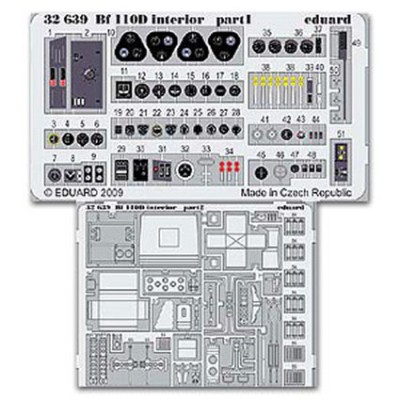 Eduard 32639 1/32 Bf-110D interior фототравление