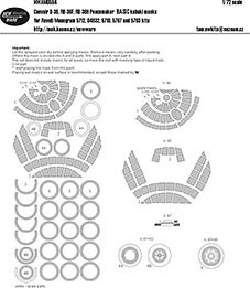 New Ware NWA-M0594 1/72 Mask Convair B-36, RB-36F, RB-36H BASIC (REV)