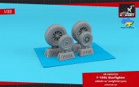 Armory ARAW32322 Lockheed F-104G Starfighter wheels, with optional nose wheels, weighted - RETOOLED SET 1/32