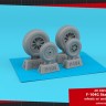 Armory ARAW32322 Lockheed F-104G Starfighter wheels, with optional nose wheels, weighted - RETOOLED SET 1/32
