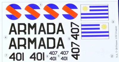 Lf Model C3241 Decals N.A. T-28 Fennec over Uruguay 1/32