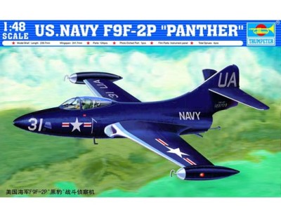 Trumpeter 02833 Самолет F9F-2P &quot;Пантера&quot; 1/48