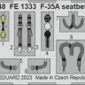 Eduard FE1333 F-35A seatbelts STEEL (TAM) 1/48