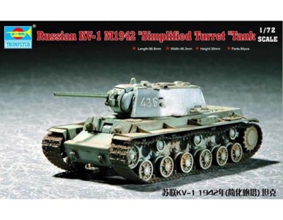 Trumpeter 07234 Танк КВ-1 1942г. с легкой башней 1/72