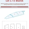 Peewit M72335 Canopy mask Let L-13 Blan?k (KP) 1/72