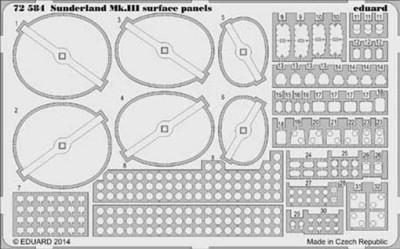 Eduard 72584 Sunderland Mk.III surface panels
