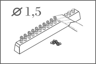 CMK 007 Bolt with hexagonal head 1,5 mm (60 pcs)