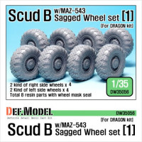 DEF Model DW35056 Scud B w/MAZ-543 Sagged Wheel set 1, 1:35