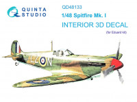 Quinta studio QD48133 Spitfire Mk.I (Eduard) 3D Декаль интерьера кабины 1/48