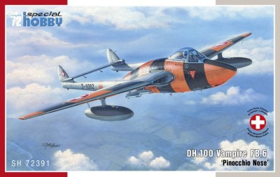 Special Hobby SH72391 DH.100 Vampire FB.6 Pinocchio Nose (4x camo) 1/72