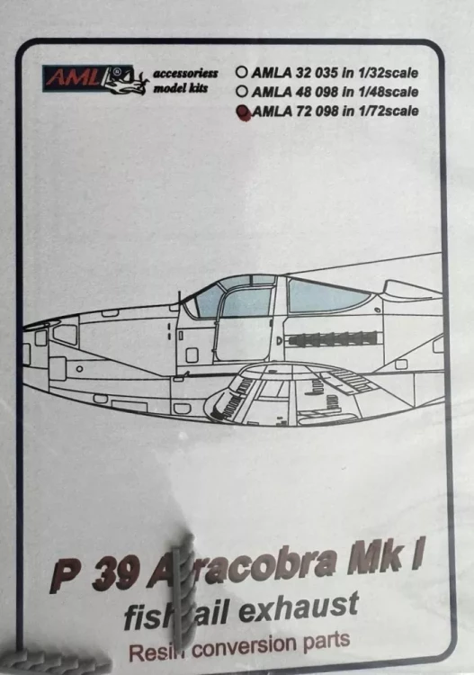 AML AMLA72098 P-39 Airacobra Mk.I fishtail exhaust 1/72