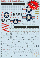 Print Scale 48-128 A-7 Corsair II US Navy - Technical stencils 1/48