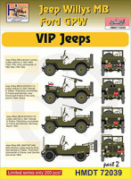 Hm Decals HMDT72039 1/72 Decals Jeep Willys MB/Ford GPW VIP Jeeps 2