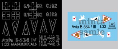 HAD M32003 Mask&amp;Decal Avia B534 / IV 1/32