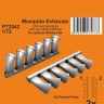 CMK P72042 Mosquito Exhausts (with 2-stage Merlins) 1/72