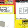 Kovozavody Prostejov EX064 Canopy&wheel mask P-47C Razorback 1/72