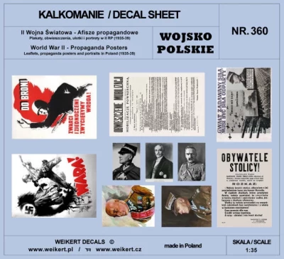 Weikert Decals 360 Propaganda Posters WWII Poland 1935-39 1/35