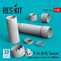 Reskit U48194 F-14 B,D 'Tomcat' open exh. nozzles (GWH) 3D 1/48