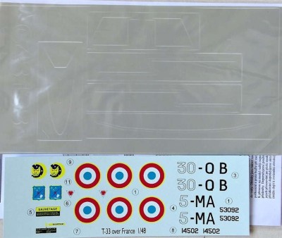 LF Model C48108 Decals T-33 Shooting Star over France (+mask) 1/48