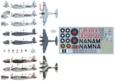 Dk Decals 48005 DH.98 Mosquito - RAAF/RAF service (8x camo) 1/48