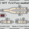 Eduard FE1077 1/48 FJ-2 Fury seatbelts STEEL (KITTYH)