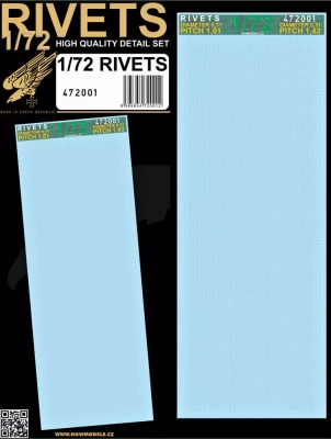 HGW 472001 Rivets (diameter 0,31 mm, pitch 1,43 mm) 1/72