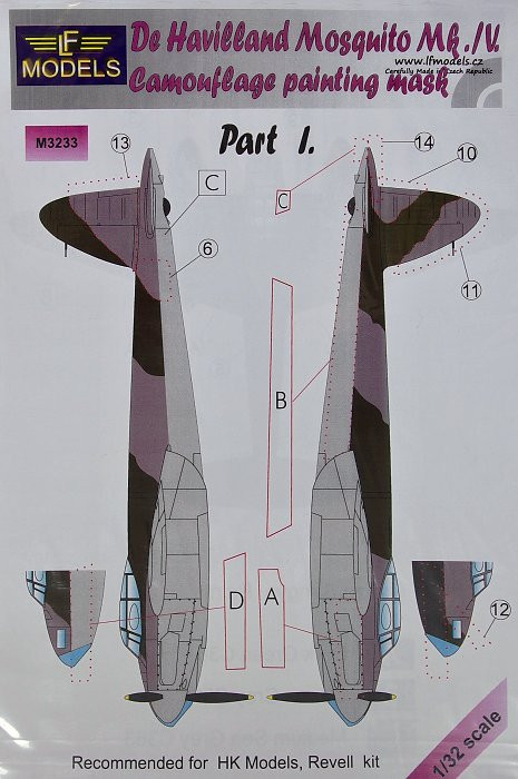 LF Model M3233 Mask De Havilland Mosquito Mk.IV (TAM) Pt I. 1/32