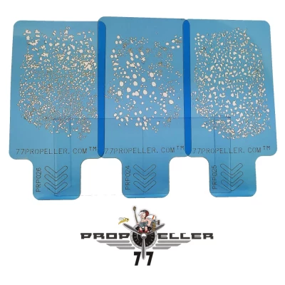 77 Propeller 77PRP027 Medium Airbrush Stencils - Set No.4 (3 pcs.)