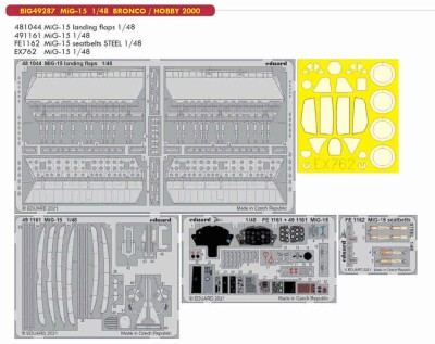 Eduard BIG49287 MiG-15 (BRONCO/HOBBYB) 1/48
