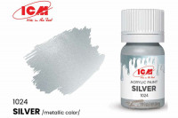 ICM C1024 Серебро(Silver), краска акрил, 12 мл