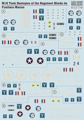 Print Scale C35005 M10 Tank Destroyer (wet decal) 1/35