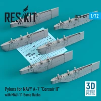 Reskit RS48-439 Pylons for NAVY A-7 'Corsair II' w/ MAU-11 1/48