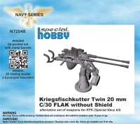 CMK N72048 Kriegsfischk. Twin 20mm C/30 FLAK w/o Shield 1/72