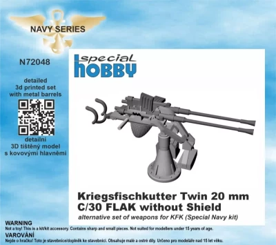 CMK N72048 Kriegsfischk. Twin 20mm C/30 FLAK w/o Shield 1/72