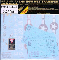 HGW 248081 F6F-3 Hellcat (incl. stencils) декаль 1/48