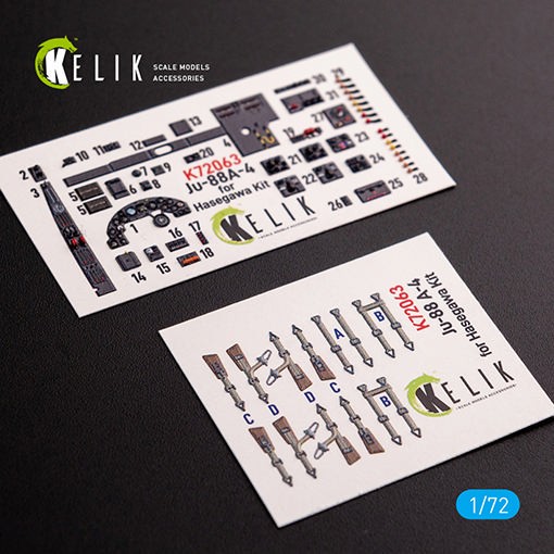 Reskit K72063 Junkers JU 88 A-4 interior 3D decals (HAS) 1/72
