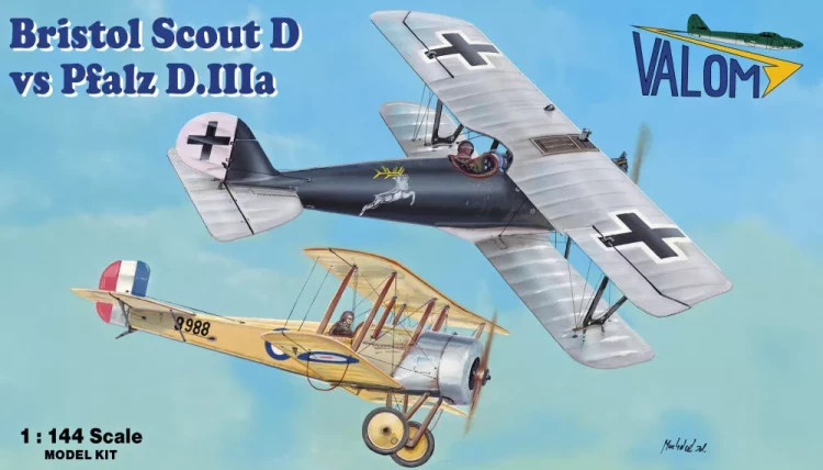 Valom 14436 Bristol Scout D vs. Pfalz D.IIIa (2-in-1) 1/144