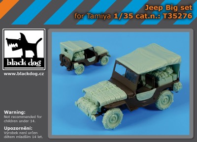 Black Dog T35276 Jeep big set (designed to be used with Tamiya kits) 1/35