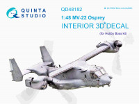 Quinta studio QD48182 MV-22 Osprey (для модели HobbyBoss) 3D Декаль интерьера кабины 1/48