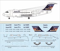 F-rsin Plastic FRP4117 Fokker F-28-1000 Ansett 1/144