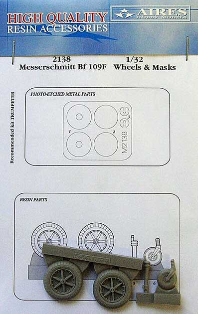Aires 2138 Bf 109F wheels & masks 1/32