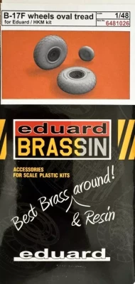 Eduard 6481026 BRASSIN B-17F wheels oval tread (EDU) 1/48